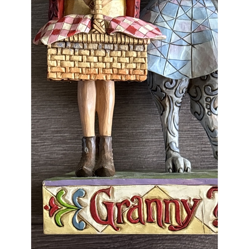 Jim Shore 2007 Wolf in Grandma's Clothing Little Red Riding Hood 4009753 NO Box - Picture 3 of 9